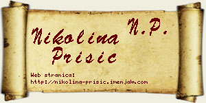 Nikolina Prišić vizit kartica